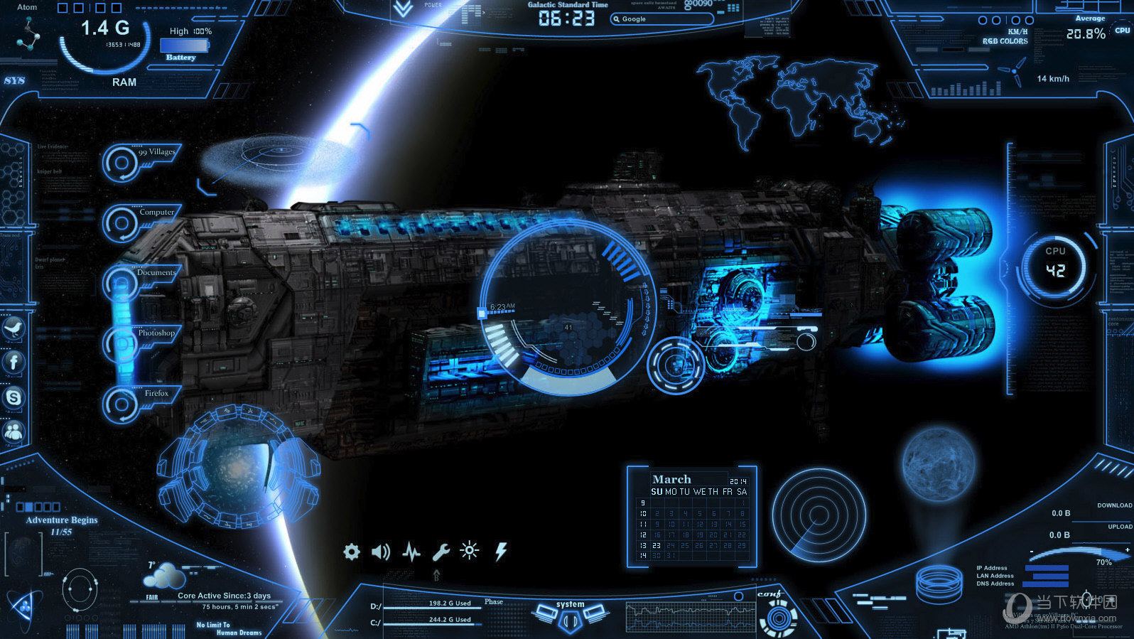 Rainmeter����Ƥ������Ч��ͼ