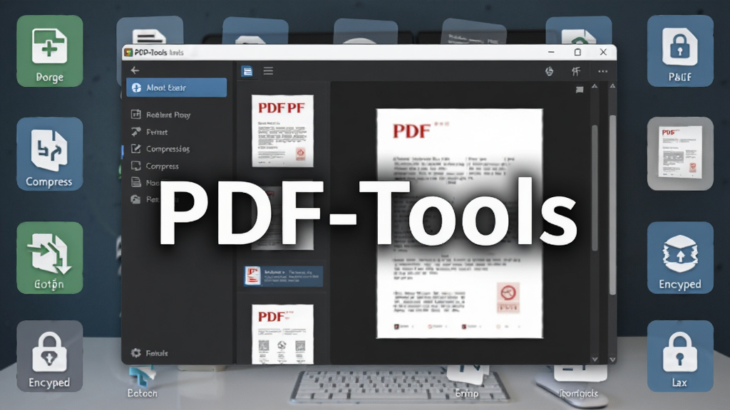 һ��չʾPDF-Tools���������ȫ��ͼ�����������Ǵ򿪵����������ڣ�����ǹ��ܵ��������Ҳ���PDF�ļ�Ԥ�����򣬴�����Χ�����źϲ�����֡�ѹ�������ܵȹ���ͼ�꣬���岼��Ϊ�ɾ������滷�������Ϊ�ִ���ƽ���Ƽ��磬ϸ�ڰ��������İ�ť���ĵ�����ͼ������Ϊ2K���壬�ɾ��޶���Ԫ�أ�ͼƬ�д����֡�PDF-Tools��
