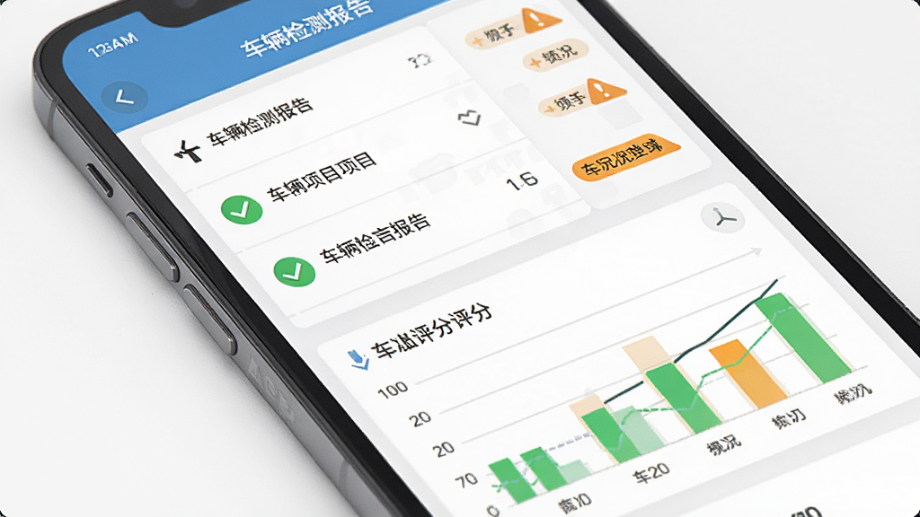 һ��չʾ��糵APP������ⱨ��ҳ���ͼƬ���ֻ���Ļ����ʾ�ż����Ŀ�б��ͳ�������ͼ��������ɫ�Թ��ͳ�ɫ���ѱ�ʶ�������Ǹɾ��İ�ɫ�����Ϊ��Ϣ���ӻ���ƣ������������޶���Ԫ��
