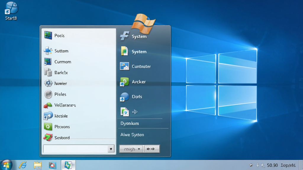 һ��չʾ Windows ���滷����ͼƬ������������һ��������Ŀ�ʼ�˵���壬���������г��ó����б����Ҳ���ϵͳ�����ڣ��˵�����ʰ�͸��ë�����ʸУ������Ǽ�����ɫ�����ֽ�������Ͽɼ�