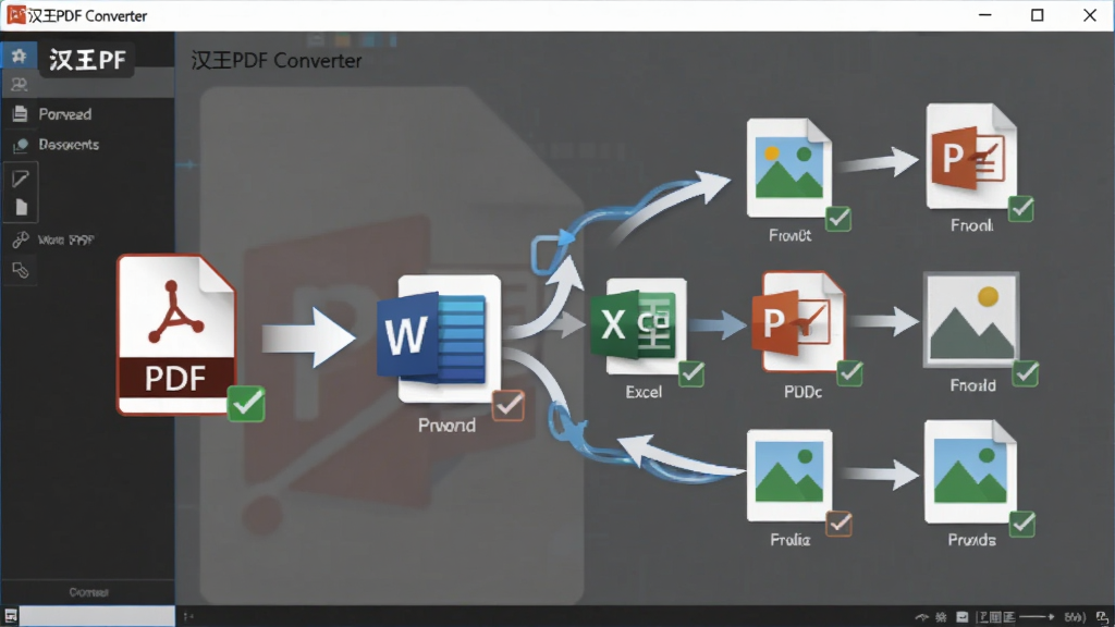 һ��չʾ����PDF Converter���ʽת�����ܵ�ͼƬ������Ϊ������������ĸ�ʽת������ͼ������Ϊ���PDF�ļ�ͼ��ͨ����ͷָ���Ҳ�Word��Excel��PPT��ͼƬ�ȶ��ָ�ʽͼ�꣬�Ű�ʺ�������ʽ�����Ϊ��ƽ���Ƽ��磬ϸ�ڰ����ļ���ʽ��ʶ��ת����ͷ����ѡ״̬�ȣ�����ɾ����࣬���ʸ��壬�޶���Ԫ�ء�