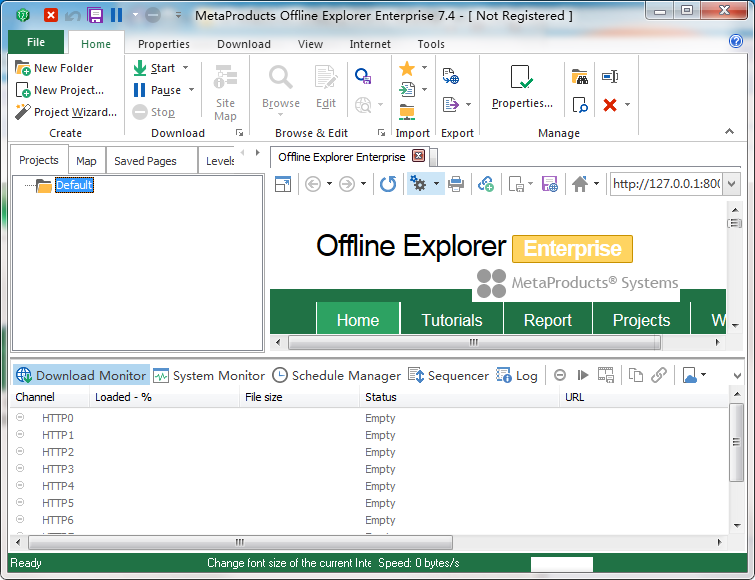 Offline Explorer 中文版 下载界面