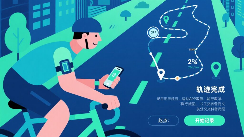 捷安特骑行 安卓版 轨迹记录界面