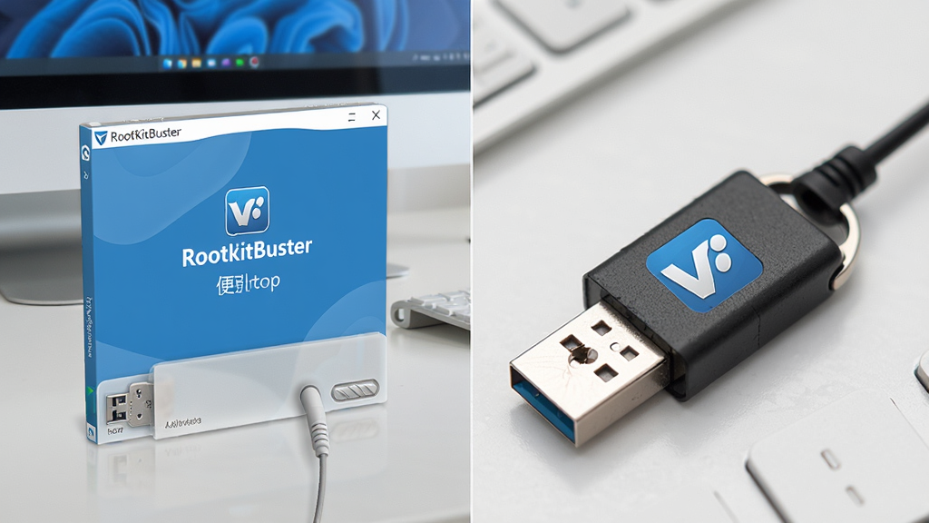 Trend Micro RootkitBuster ��Я��ʹ�ó���ͼ������Ϊ������U����ֱ�����еĻ��棬����Ϊ����������U����д��ϣ����Ϊ���칫������ϸ�ڰ�����������������U��ͼ�꣬���ʸ��壬�ɾ����޶���Ԫ��