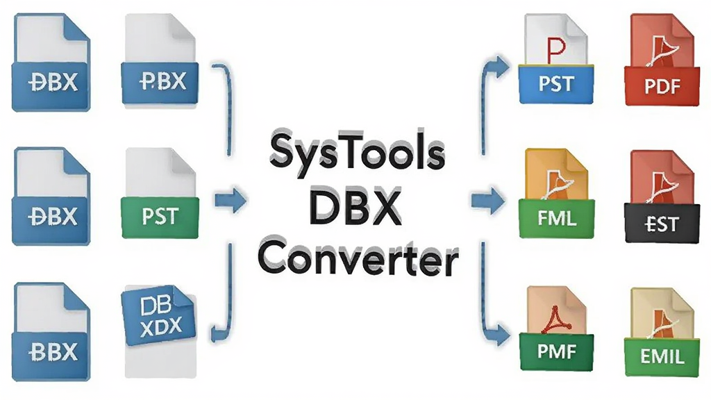 һ��չʾ SysTools DBX Converter ����ת�����ܵ�ʾ��ͼ���������ж�� DBX �ļ�ͼ����������࣬ͨ����ͷָ���Ҳ���ָ�ʽͼ���� PST��PDF��EML �ȣ��м���