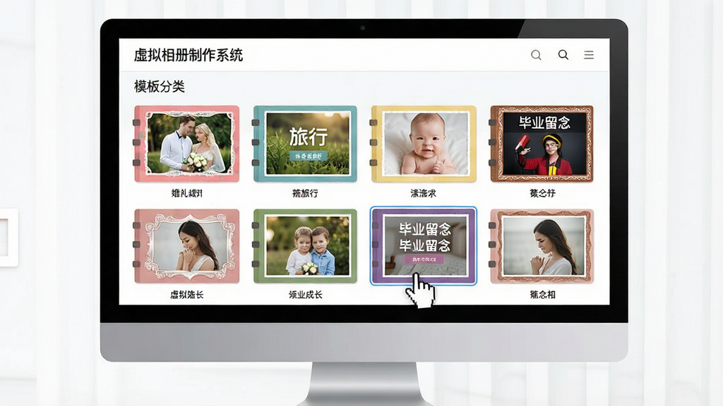 一张AI生成的图片,画面中央是一台显示器,屏幕上展示着
