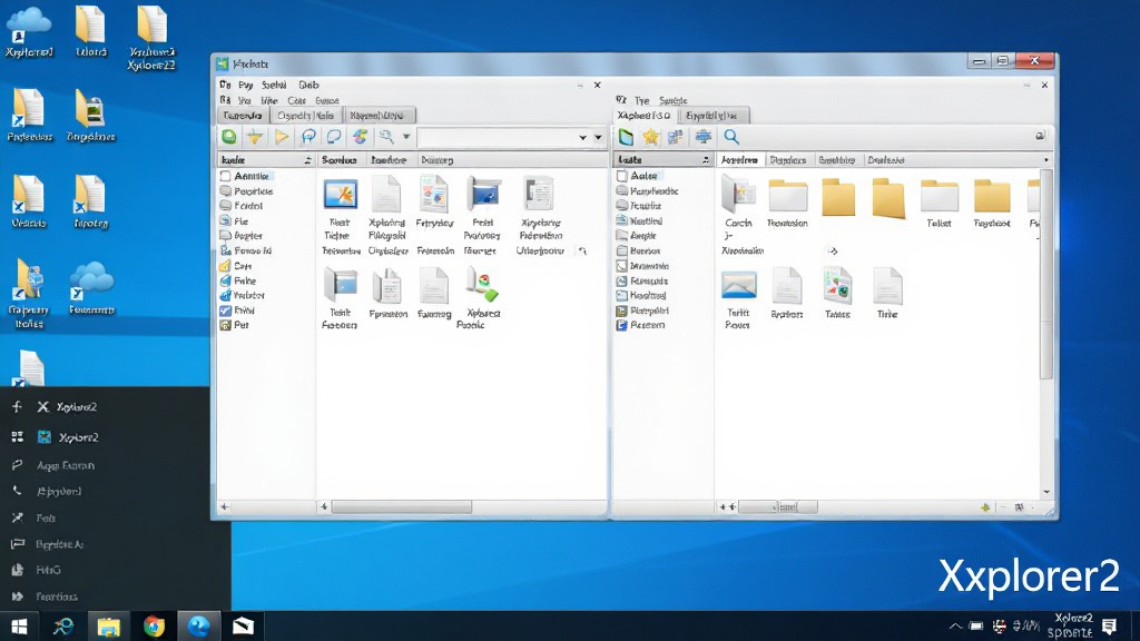 һ��չʾXplorer2��Windows�������е�ȫ����ͼ����������Ϊ��������������ͼ�꣬����˫�����ļ��б�������������ǩҳ��������Ȼ�����Ϊ��ʵ��Ļ��ͼ���ϸ�ڰ�������������ʼ�˵����ļ�ͼ�꣬��������������ɾ����޶���Ԫ�أ������пɴ�����