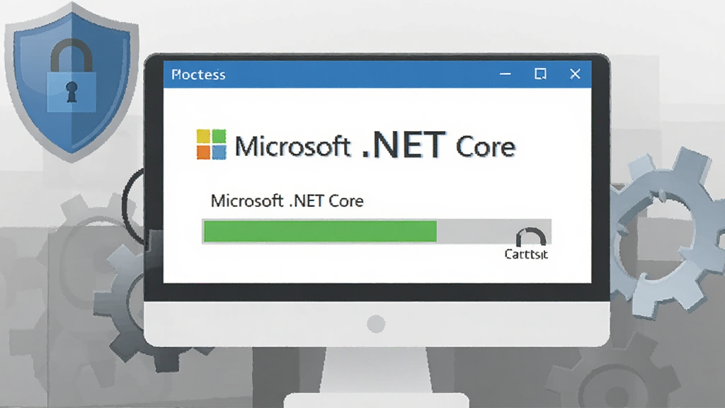 һ��չʾ���԰�װ Microsoft .NET Core ���̵Ľ���ʾ��ͼ������������һ̨��ʾ������Ļ����ʾ��װ�������롰Microsoft .NET Core����������Χ�ж��������ͼ�꣬���ñ�ƽ�����֣����������ϸ����ǿ���������밲ȫ��ʶ�������������ɾ��޶���Ԫ�ء�