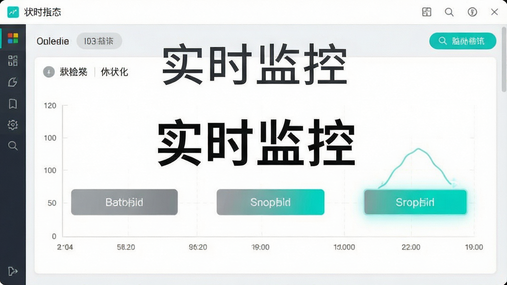 一张展示灰色按钮任我点实时状态监控功能的图片,画面中软件界面显示控件状态变化的时间线,按钮颜色从灰色变为亮色,风格为清新简约风,细节丰富,画质干净,图片中带有文字