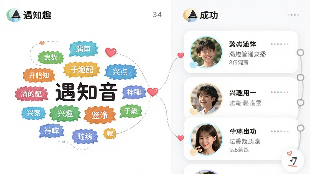 һ��AI���ɵĲ廭�����������ǡ���֪����Ӧ���е���Ȥƥ����棬����Ϊ���ҷ�����������û���Ȥ��ǩ�ƣ��Ҳ���ƥ��ɹ����û���Ƭ������������죬ϸ�ڰ�����ɫ��ǩ�����������ߣ����ʸ��壬�ɾ����޶���Ԫ��