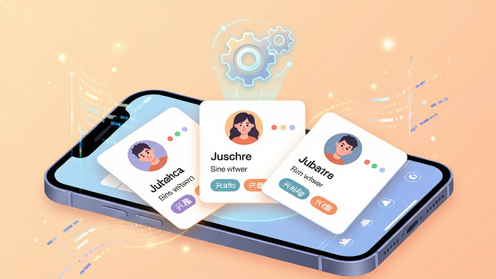 һ��������ʱ������ƥ���Ƽ�����Ϊ�����AI��ͼ����������Ϊһ��ƽ�ŵ������ֻ�����Ļ��չʾ�������û����Ͽ�Ƭ������չ����ÿ�ſ�Ƭ�ϴ���ͷ���ǳ�����Ȥ��ǩ����Ƭ�Ϸ������ŷ�����㷨����ͼ�꣬���ֲ��þ��жԳ�ʽ�����Ϊ�Ƽ�������ܰ�н�ϵĲ廭�磬ϸ�ڴ��ɼ���͵Ĺ��������������������ʸ��壬����ɾ����޶���Ԫ��