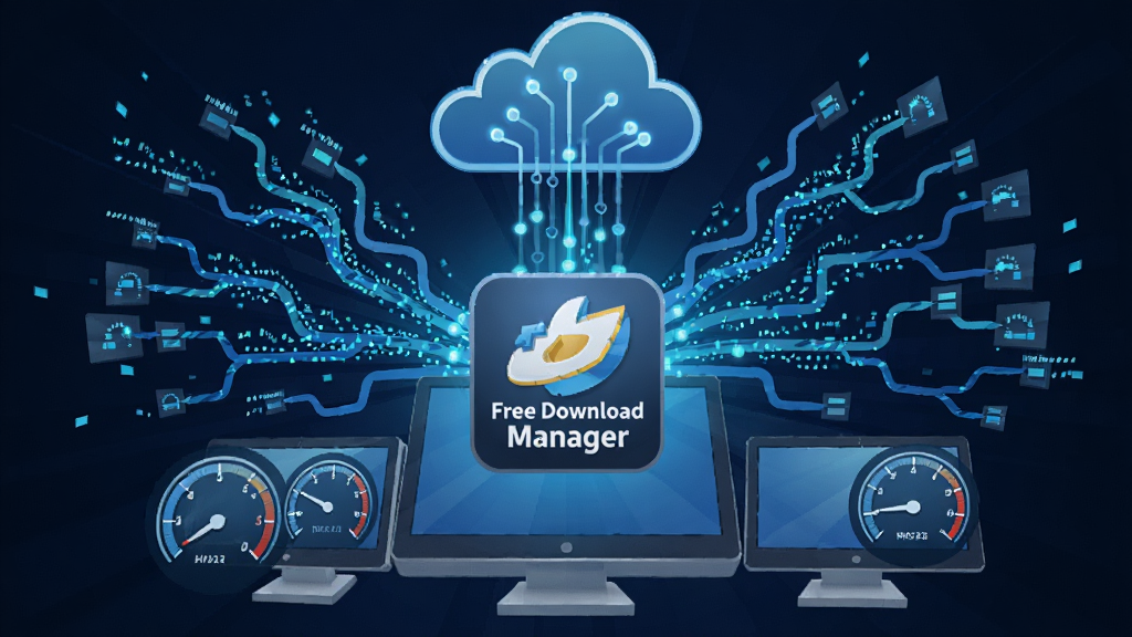 �����ǳ�������������ƶ�ӿ����ԣ�����������Free Download Manager��ͼ�꣬����Ϊ����״��ͼ���Ű�������У����Ϊ�Ƽ��廭���ϸ�ڰ�����ɫ�������ӡ����̷߳�֧�������ٶ��Ǳ���Ԫ�أ�����Ϊ���塢�ɾ����޶���Ԫ��
