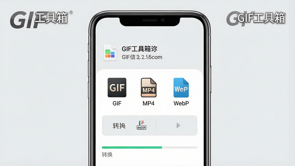 һ��չʾGIF�������ʽת�����ܵĳ���ͼ������Ϊ�ֻ���Ļ����ʾ��ʽת��ѡ����棬����Ϊ�Ϸ��ļ���Ϣ���·���ʽѡ��ť���Ű��࣬���Ϊǳ���ʸУ�ϸ�ڰ���GIF��MP4��WebP�ȸ�ʽͼ���ת�������������ʸ��壬�ɾ��޶���Ԫ�أ�ͼƬ�����ֱ�ע��GIF�����䡱��