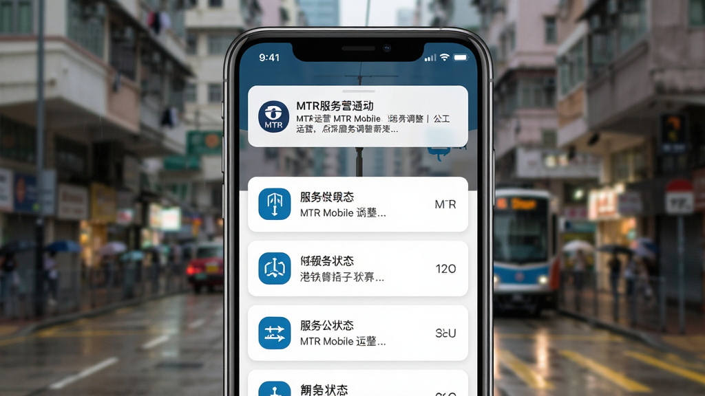 MTR Mobile ��Ӫ�������ͽ��棬�ֻ���Ļ�������������������֪ͨ������·�Ϊ��·״̬�б��������԰�ɫ��Ƭ����ɫͼ�깹�ɣ�����Ϊ������۽־��黯����ƽ����ƣ��������������ʸɾ����޶���Ԫ��