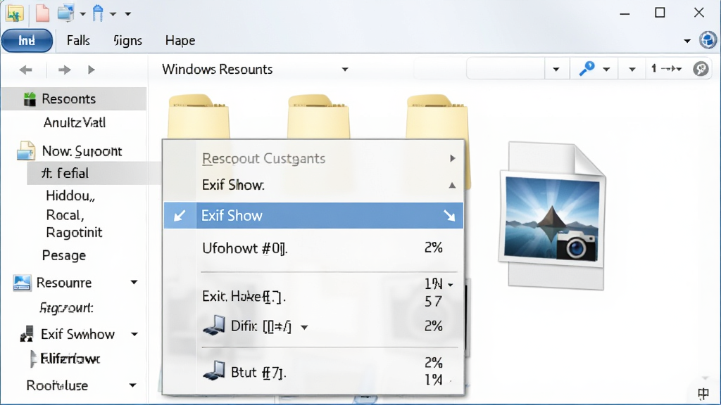 һ��չʾ Windows ��Դ�������Ҽ��˵���ͼƬ���˵��и�����ʾ Exif Show ѡ��Ա���һ��������Ƭ�ļ�ͼ�꣬����Ϊǳ��ɫ�ļ��д��ڣ����Ϊдʵ����ϵͳ��ͼ�磬ϸ�ڰ����˵�������������������Ŀ���ļ�ͼ��������ˮӡ�����ʸ��壬����ɾ����޶���Ԫ��
