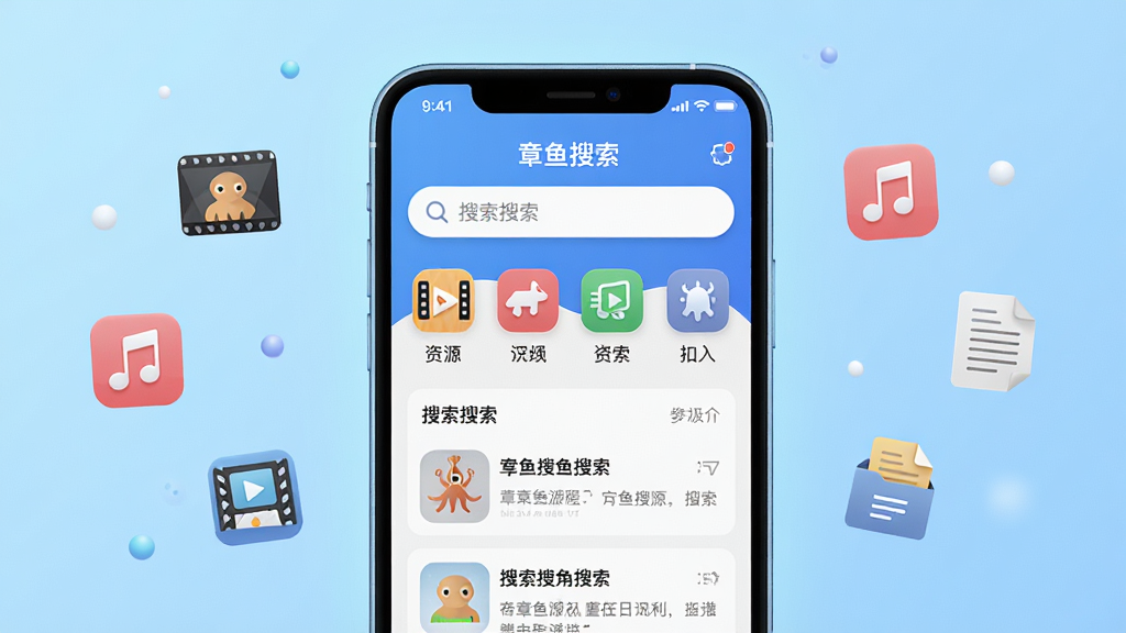 画面中央展示一部智能手机,屏幕上显示