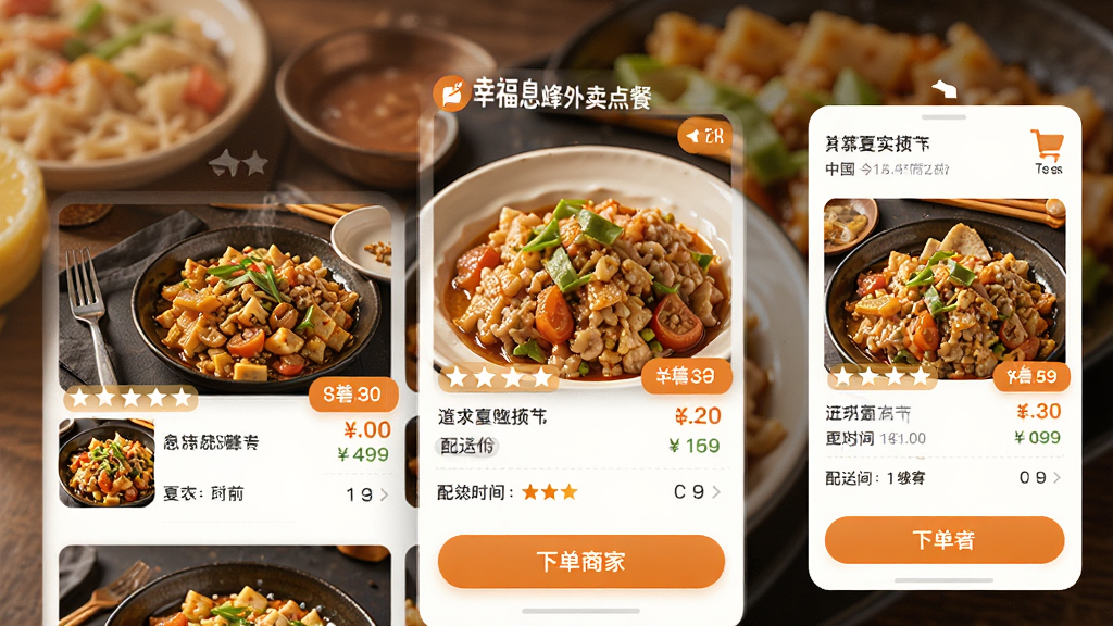 ����չʾ�Ҹ�Ϣ��������ͽ��棬��������ʳͼƬ���µ���ť������Ϊ�̼��б��ӹ��ﳵ�������������ůʳ����ǿ��ϸ�ڰ�����ƷͼƬ���۸��ǩ�������Ǽ�������ʱ�䣬���ʸ���ɾ��޶���Ԫ��
