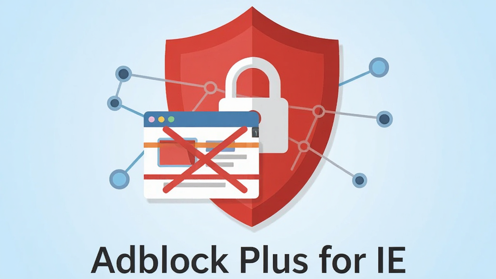 һ�ű�ƽ���廭��������һ����ɫ������ Adblock Plus for IE ��־��ϣ�����ǰ���б����صĹ�浯��ͼ�꣬����Ϊǳ��ɫ���䣬����Ϊ���ĶԳƣ��Ű��Ϸ�Ϊ�����·�Ϊ���֡�Adblock Plus for IE�������Ϊ�Ƽ���ȫ����廭��ϸ�ڰ�������ͼ�ꡢ����б�ߡ��ɾ�������ڵ������������������ɾ����޶���Ԫ��