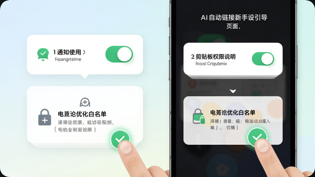 AI�Զ�����������������ҳ�棬����Ϊ�ֻ���Ļ��ʾȨ�������������̣�ҳ���ڰ���֪ͨʹ��Ȩ���ء�������Ȩ��˵�������Ż���������ڣ�����Ϊ�ֲ���Ƭʽ����������Ѻ����У�ϸ������ָ�����������ɫ�Թ�ͼ�ꡢ����Ϊǳɫ���䣬���������ɾ����޶���Ԫ��