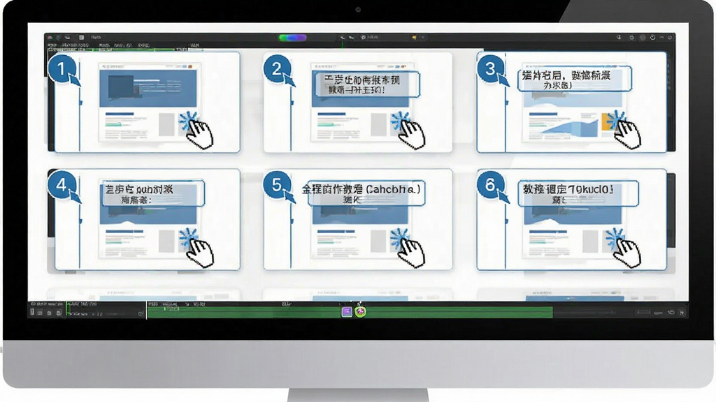 名片制作专家操作教程示意图,主体为电脑屏幕录制界面,布局为分步截图排列,排版从上到下,风格为教学演示风,细节包含鼠标点击高亮、步骤编号、文字说明框,画质清晰,干净,无多余元素