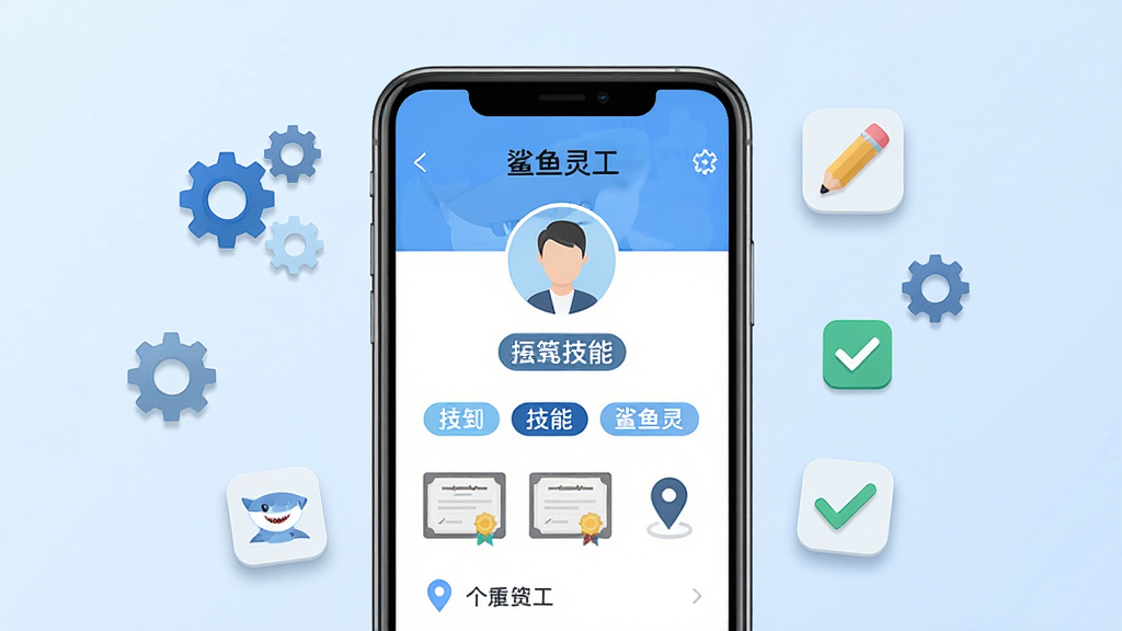 ����������һ���ֻ���Ļ����Ļ����ʾ�������鹤���ĸ�������ҳ�棬����ͷ�񡢼��ܱ�ǩ�ơ�֤��ͼ��͵���λ�ñ�ǡ���Ļ��ΧƯ���ų��֡�Ǧ�ʡ���ѡ��ǵ�Сͼ�ꡣ����Ϊ�ֻ����У�ͼ�껷�ơ�����Ϊ����ɫ���䡣���Ϊ���±�ƽ��UIչʾ��ϸ���ϱ�ǩ���в�ͬ��ǳ����ɫ��ͼ������΢ͶӰ������Ϊ���壬�ɾ����޶���Ԫ�ء�