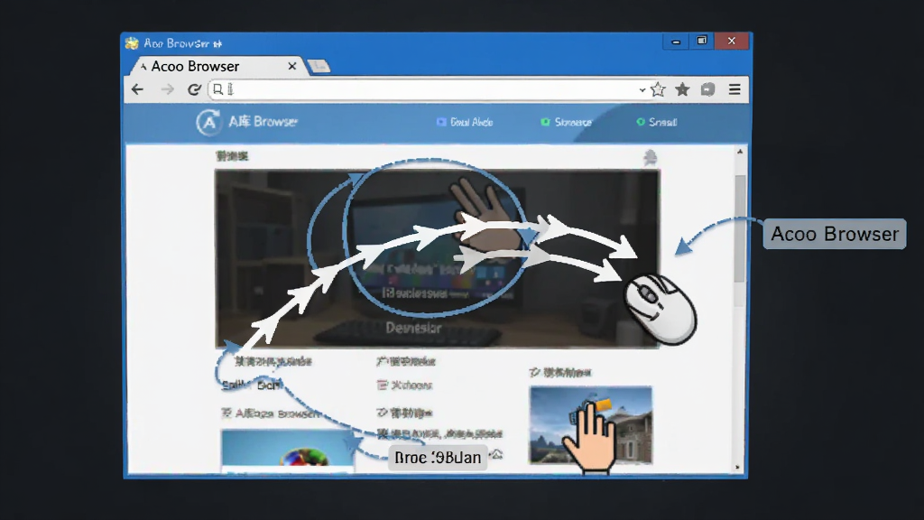 �����������Acoo Browser��������Ʋ�����ʾͼ����������Ϊ��������������켣ʾ������������Ϊ������ҳ����������·�����Ű�ֱ�ۣ����Ϊ�̳���ʾ�磬ϸ�ڰ����Ҽ��켣��ͷ�빦����ʾ���֣������������ɾ����޶���Ԫ��