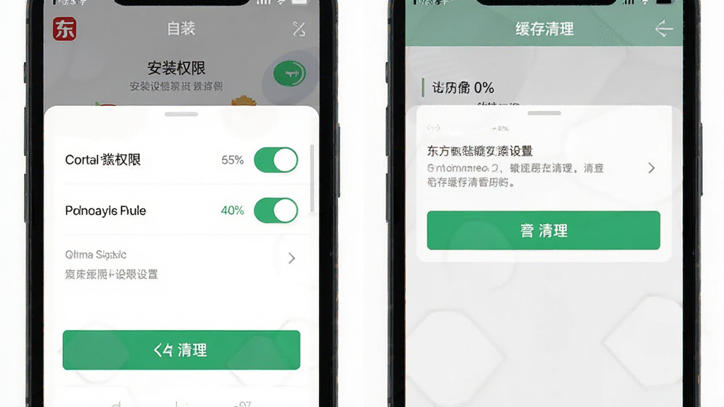 ��������Ϊ������ѡApp���ֻ��ϵİ�װȨ�����ý����뻺���������棬����Ϊ���ҶԱ�չʾ�����Ϊ��ƽ���̷̳磬ϸ�ڰ���Ȩ�޿��ء�������ť����ʾ���ֵ�Ԫ�أ����ʸ��壬�ɾ����޶���Ԫ��