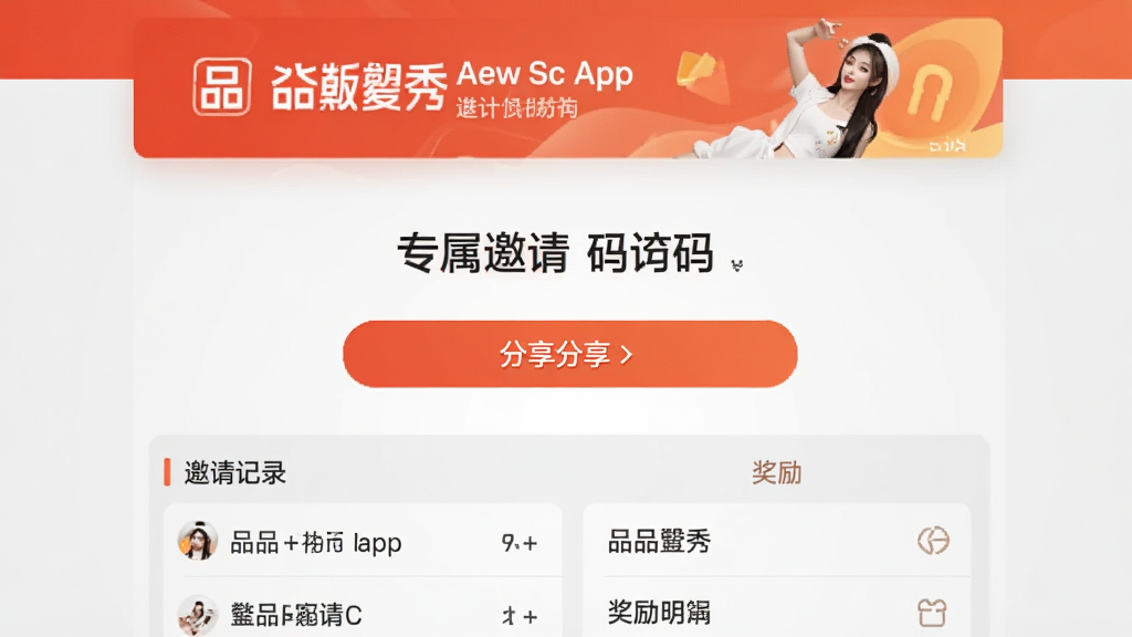 һ��ƷƷ��APP�������ҳ�棬����������ʾר���������������ť���·��г������¼�뽱����ϸ�б��������л˵�������������ɫ�ԳȺ���ǳ��Ϊ��������࣬�����������޶���Ԫ��