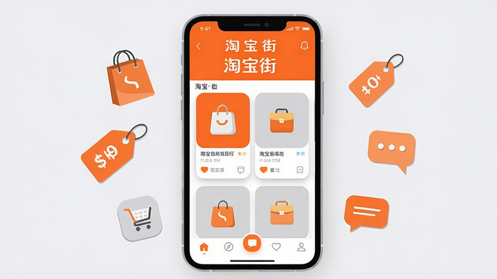 画面主体为一部竖屏智能手机,屏幕中央显示