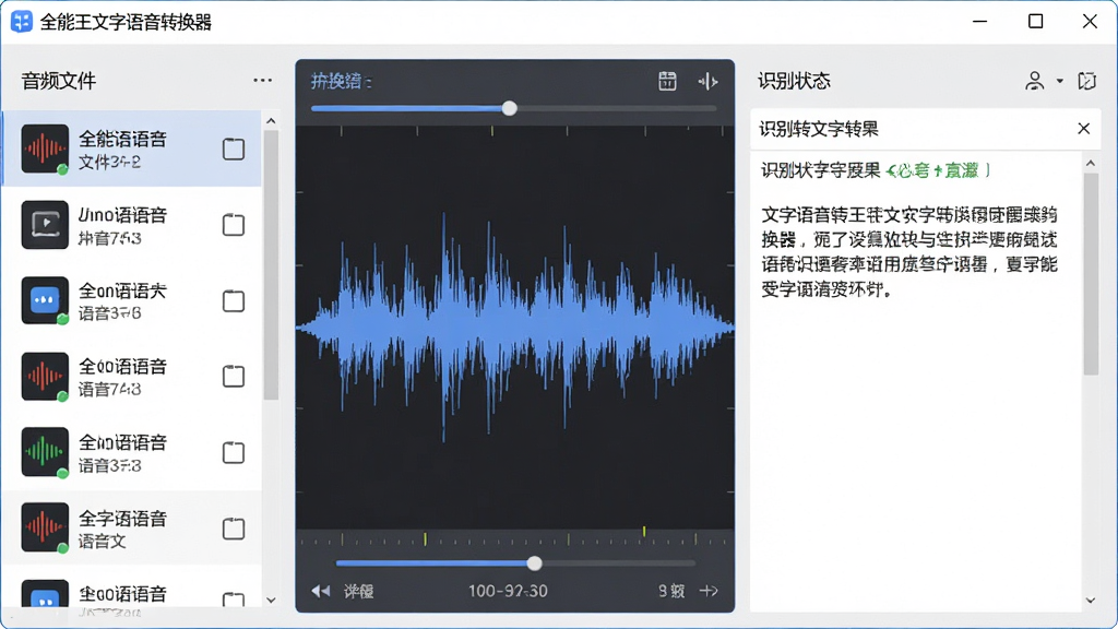 语音转文字功能展示图,主体为