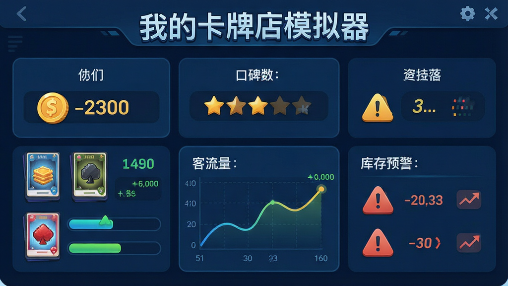 һ�ſ����̵꾭Ӫ���������Ĳ廭��������չʾ����������ڱ��Ǽ�����������������Ԥ��ͼ�꣬����Ϊ����ɫ�Ƽ��н��棬ϸ�ڰ�����������ͼ������������������Ч�������Ϊ�ִ�ģ�⾭Ӫ��ϷUI���棬���������ɾ��������пɰ������ҵĿ��Ƶ�ģ�������������֣��޶�������Ԫ�ء�