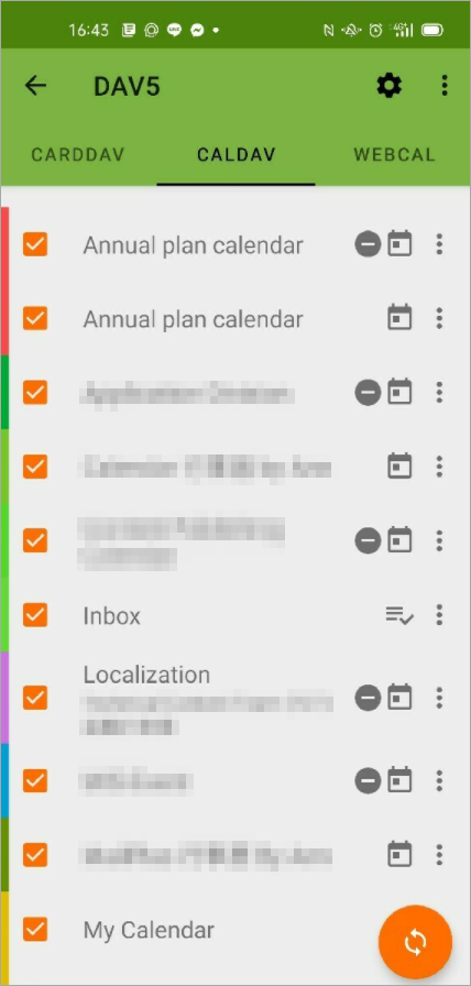 日历通Calendarscope数据备份与CalDAV同步配置截图