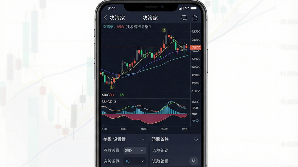 一张展示股票技术指标分析界面的手机截图,画面中心为