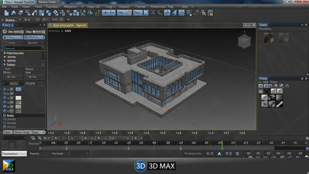 һ��չʾ3D MAX�������������ȫ��ͼ��������������ά��ģ�ӿڣ���ʾһ�����ڱ༭�Ľ���ģ�ͣ����ֲܷ���������塢�޸�����ջ�����ʱ༭����ʱ���ᣬ������רҵ���࣬ɫ������Һ���ɫΪ������Ļ�·���