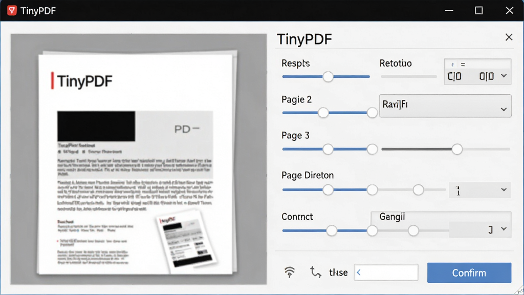 TinyPDF������ӡ�������ý�����д������Ϊ�ֱ��ʡ�ֽ�Ŵ�С��ҳ�淽��ȵ��ڻ����������˵����������Ԥ���Ҳ����ã��Ű�ͻ����TinyPDF�����⣬���רҵ�Ͻ���ϸ�ڰ�����ֵ��ʾ��ȷ�ϰ�ť����������������