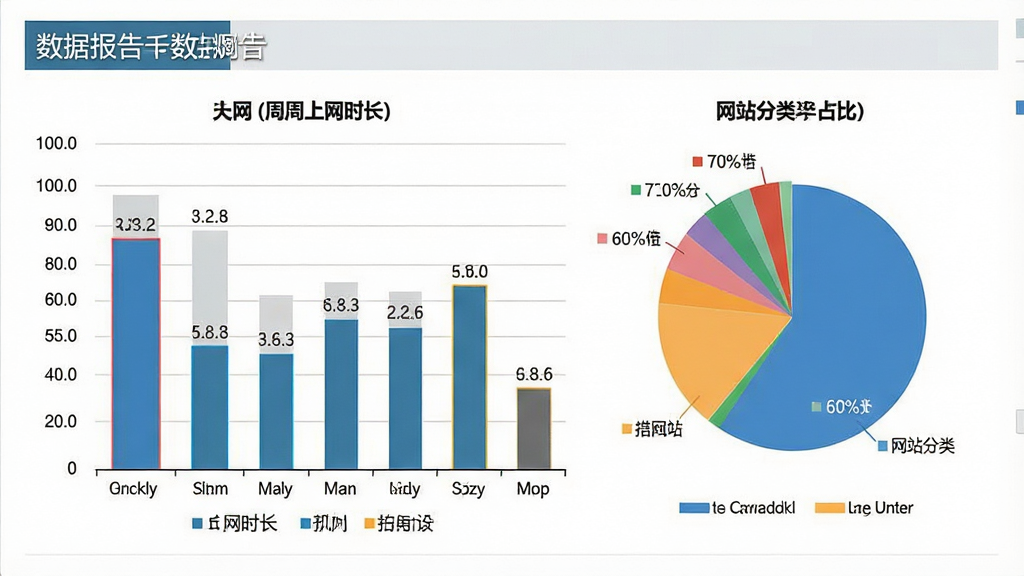 һ�����ݱ���ҳ�棬������������״ͼ�ͱ�ͼ��ϣ���״ͼ��ʾһ������ʱ������ͼ��ʾ��վ����ռ�ȣ�����Ϊ����״�ұ�ͼ���Ű����룬���Ϊ�������ݿ��ӻ����ϸ�ڰ������ݱ�ǩ��ͼ���������ߣ�����Ϊ���壬�ɾ����޶���Ԫ��