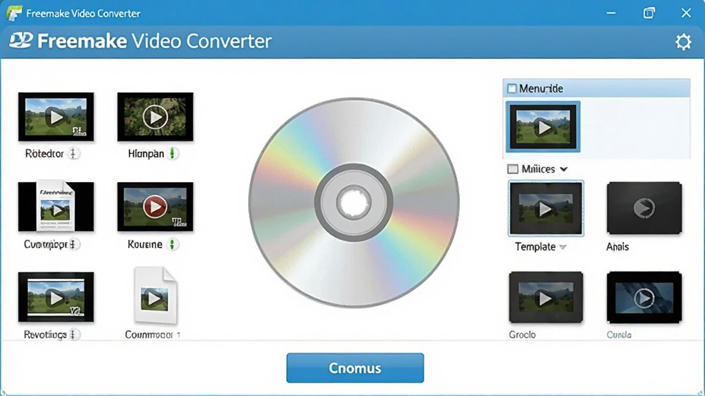 һ�ű���DVD��¼���ܵ�ͼƬ������չʾ Freemake Video Converter �����Ŀ�¼���棬������һ��DVD����ͼ�꣬��Χ��������Ƶ�ļ�����ͼ�Ͳ˵�ģ��ѡ��ײ��п�¼��ť�����Ϊ��ˬ�����������񣬻��ʸɾ����޶���Ԫ�أ������б�ע��Freemake Video Converter��