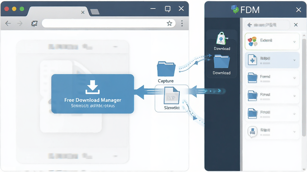 Free Download Manager ��������ɹ���ʾ��ͼ������Ϊ����������ع�����Эͬ�����ĳ���������Ϊ�������������Ҳ�FDM���棬�Ű������ˣ����Ϊ��ƽ���Ƽ��廭��ϸ�ڰ����������չͼ�ꡢ���ز�����ʾ���ļ����䶯�������ʸ��壬�ɾ����޶���Ԫ��