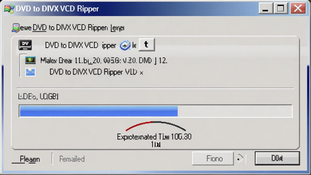 һ��չʾ DVD to DIVX VCD Ripper ת�����Ƚ����ͼƬ������������������ʾ����ת������Ƶ���񣬽�����λ�����룬�·���Ԥ��ʣ��ʱ�䣬���ڱ��������DVD to DIVX VCD Ripper����������Ϊ���� Windows �����������棬ɫ����ͣ�����ɾ����޶���Ԫ�أ���������