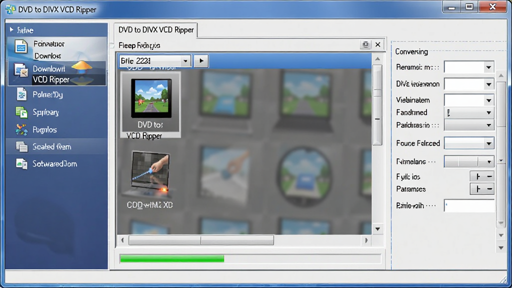 һ��չʾ DVD to DIVX VCD Ripper �����������Ԥ��ͼ�������������������ڣ����Ϊ���ܵ��������Ҳ�Ϊ��Ƶ�ļ��б���ת������������壬���ڱ�����������ʾ��DVD to DIVX VCD Ripper�����������岼�ּ�࣬���Ϊ���� Windows �����������棬ϸ�ڰ�����ť�������˵�����������Ԫ�أ����������ɾ����޶���װ�Σ��ʺ���Ϊ����վ����������ͼ