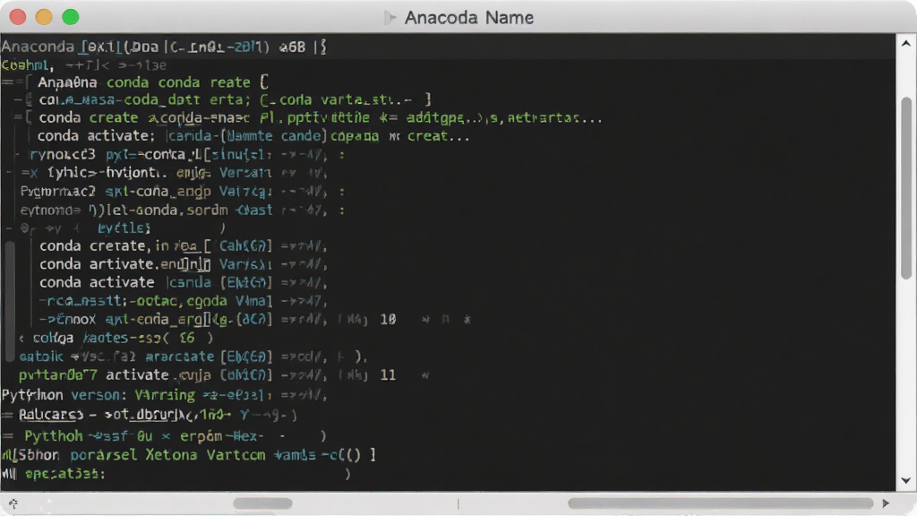 Anaconda�������⻷����������ʾ��ͼ������Ϊ�ն˴�����conda create��conda activate����ִ��Ч�������ֲ����������У���񼫼����磬ϸ�ڰ������������֡����������б���Python�汾�ŵ�Ԫ�أ����ʸ��壬����ɾ����޶���Ԫ��
