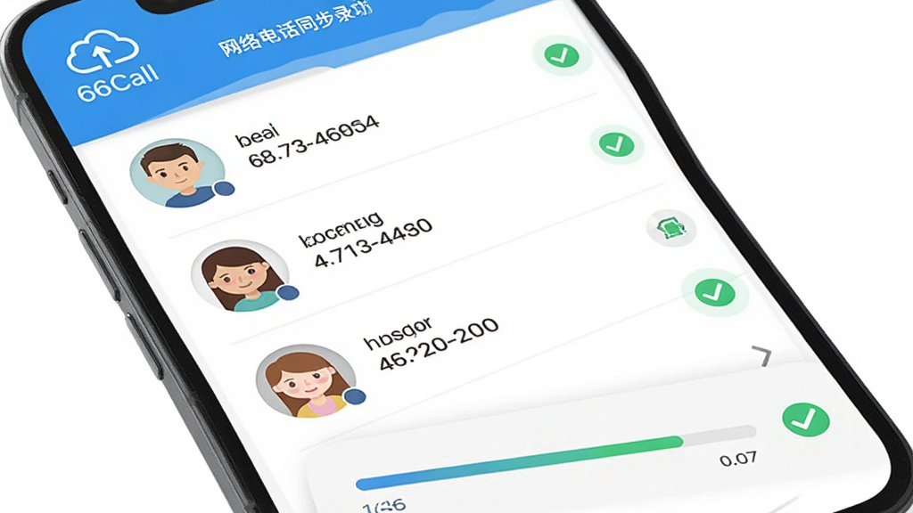 һ��չʾ66Call����绰ͨѶ¼ͬ�����ܵ���ͼ������Ϊ�ֻ���Ļ��ʾ��ϵ���б���ͬ��������������Ϊ�������У��Ű���չʾͷ������룬���Ϊ��ƽ����ƣ�ϸ�ڰ����ƶ�ͬ��ͼ���빴ѡ״̬�����ʸ��壬�ɾ����޶���Ԫ��