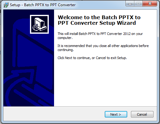 Batch PPTX TO PPT Converter 批量转换操作界面截图