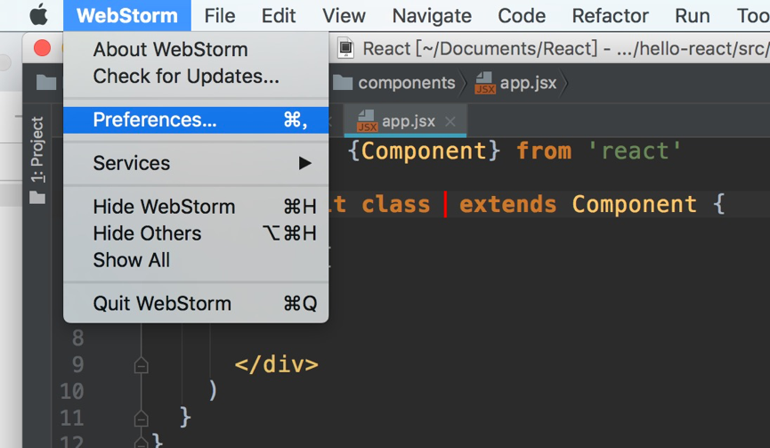 WebStorm代码模板实时模板设置配图