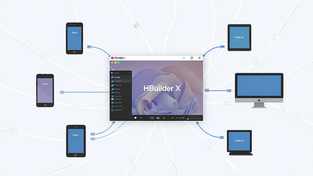 HBuilder X ��˷�������չʾͼ������Ϊ HBuilder X �������������豸ͼ�꣬���ֲ������ķ���ʽ��ͼ���Ű�ͻ��������ӣ����Ϊ�ִ������ƽ�磬ϸ�ڰ����ֻ���ƽ�塢����ͼ���������ߣ�����ɾ��޶���Ԫ�أ����廭��