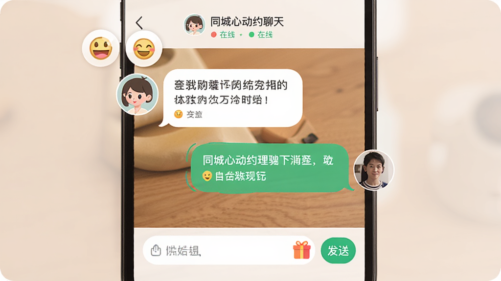 ͬ���Ķ�Լ������棬�ֻ���Ļ��ʾ�Ի����ݣ����Ϊ�û�ͷ�����Ϣ���Ҳ�Ϊ��һ�û��ظ����ײ�������������ͼ�꣬�Ϸ���ʾ�Է�����״̬������Ϊ�����������ܰ��Լ��ϸ�ڰ������鰴ť�����Ͱ�ť�������������ɾ����޶���Ԫ��