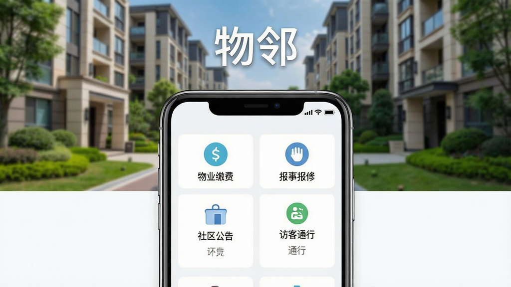����APP������չʾͼ�������������һ�������ֻ����ֻ���Ļ����ʾ����Ӧ�õ���ҳ���棬������ҵ�ɷѡ����±��ޡ��������桢�ÿ�ͨ�е�ͼ��ģ�飬����Ϊ�ִ�С��סլ¥���̻����������岼�ֲ������½ṹ���Ϸ�Ϊ�����������֡����ڡ����·�Ϊ�ֻ�������д�����Ϊ��ˬ��ƽ��UI��ƣ�ϸ�ڰ���������ͼ�������ֱ�ע�����ʸ��塢�ɾ����޶���Ԫ��