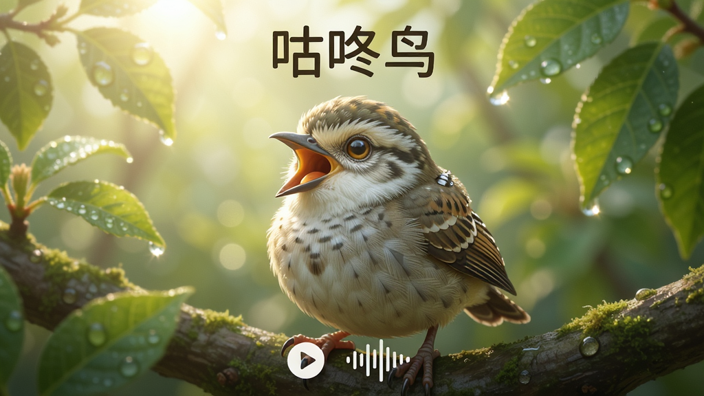 һֻԲ��ɰ��Ĺ�����վ��֦ͷ�������е���д���棬�������峿��͵��������黯����ɫ��Ҷ��������й�ͼ���Ϸ����״�д��