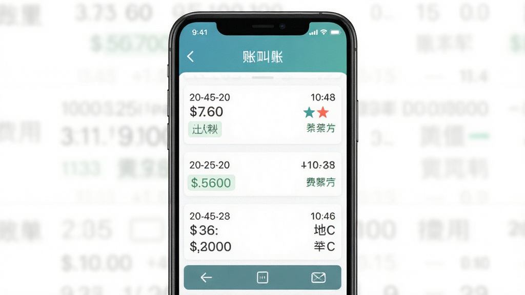 一键叫车司机端收入账单页面截图,画面主体为手机屏幕显示行程费用明细列表,布局为上下排列的账单条目,风格清爽商务,细节包括金额数字、时间戳、费用分类标签,画质清晰干净无多余元素