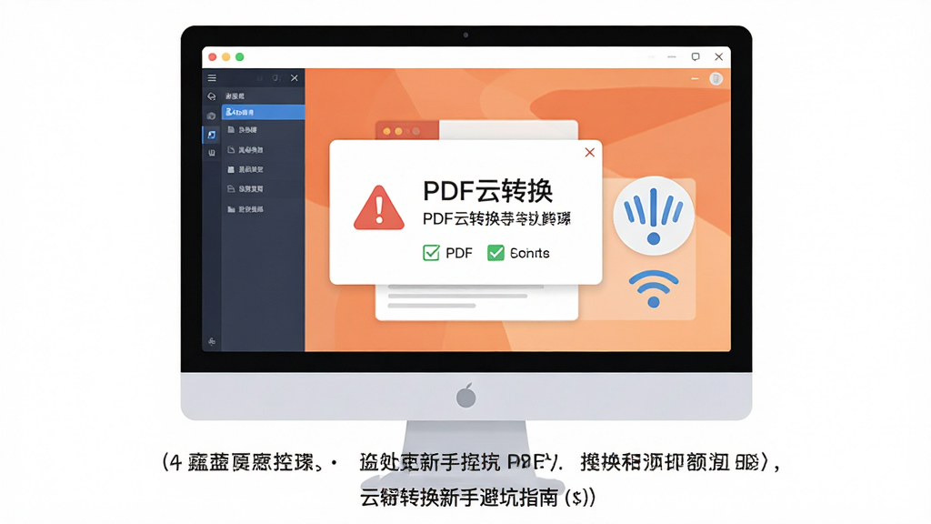 չʾPDF��ת�����ֱܿ�ָ�ϳ���ͼ������Ϊ������Ļ��ʾ������������ʾ����������Ϊ���й�ͼ���Ű��Ϸ�Ϊ�������ڣ��·�Ϊע�������б������Ϊ��ƽ����ʾ�廭�磬ϸ�ڰ���PDF��ת�����֡�����ͼ�ꡢ��ѡ���������ӷ��ţ���������������ɾ����޶���Ԫ��